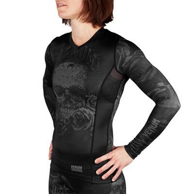Venum Women Santa Muerte 3.0 Rashguard LS Negro
