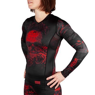 Venum Women Santa Muerte 3.0 Rashguard LS Rosso