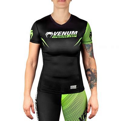 Venum Women Training Camp 2.0 Rashguard SS Schwarz-Grün