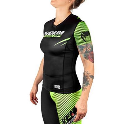 Venum Women Training Camp 2.0 Rashguard SS Preto-Verde