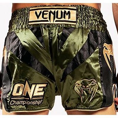 Venum X ONE FC Muay Thai Shorts Grön-Gold