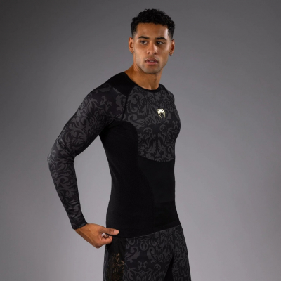 Venum X Topuria Unmatched Edition LS Rashguard Noir-Or