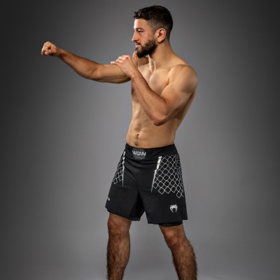 Venum X WOW FC Fightshorts Negro-Plata