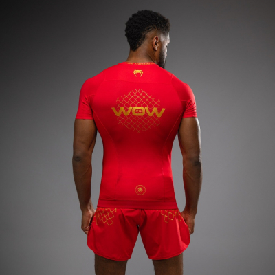 Venum X WOW FC Rashguards Vermelho-Dourado