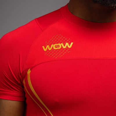 Venum X WOW FC Rashguards Vermelho-Dourado