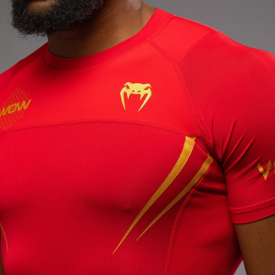 Venum X WOW FC Rashguards Vermelho-Dourado