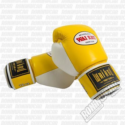 Wai Kru BG-08 Leather Boxing Gloves Gelb