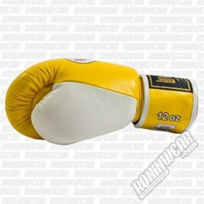 Wai Kru BG-08 Leather Boxing Gloves Yellow