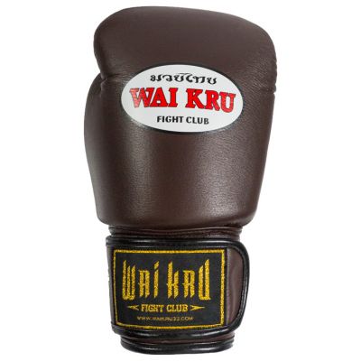 Wai Kru BG-09 Leather Boxing Gloves Retro Brown