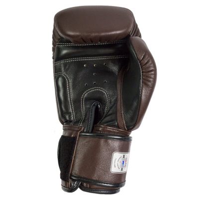 Wai Kru BG-09 Leather Boxing Gloves Retro Brown