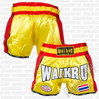 Wai Kru KV-05 Retro Kevlar Shorts Gelb-Rot