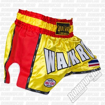 Wai Kru KV-05 Retro Kevlar Shorts Jaune-Rouge