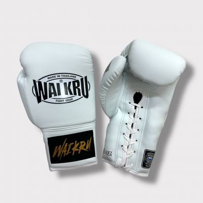 Wai Kru Laced Boxing Gloves BGLU-2 Weiß