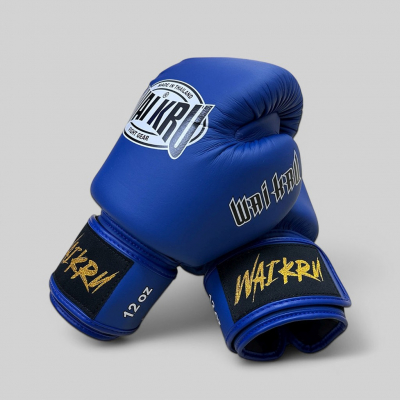 Wai Kru Muay Thai Gloves MicroFiber BGM-1 Azul
