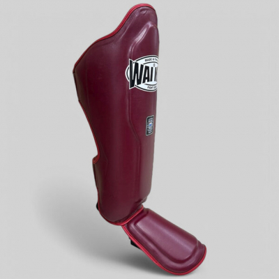 Wai Kru Muay Thai Shinguard Microfiber SGM-2 Rojo