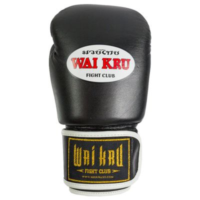 Wai Kru Pro-Thailand Gloves Preto-Branco