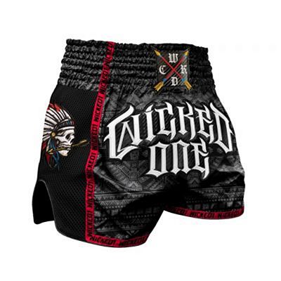 Wicked One Muay Thai Short Indian Skull Black