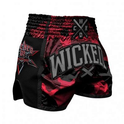 Wicked One Muay Thai Short Onset Rojo-Negro