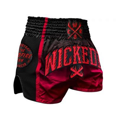 Wicked One Muay Thai Short Wildfire Schwarz-Rot