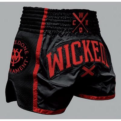 Wicked One WOT MuayThai Shorts Noir-Rouge