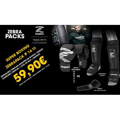 Zebra Mats Pack Boxing / MMA Nº 14 Schwarz