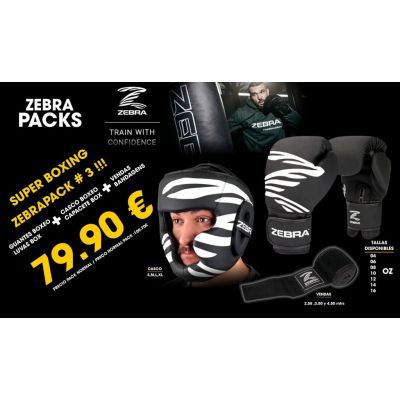 Zebra Mats Pack Boxing / MMA Nº3 Noir-Blanc