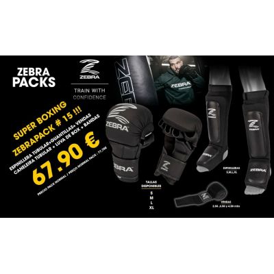 Zebra Mats Pack Boxing / Sparring MMA Nº 15 Fekete