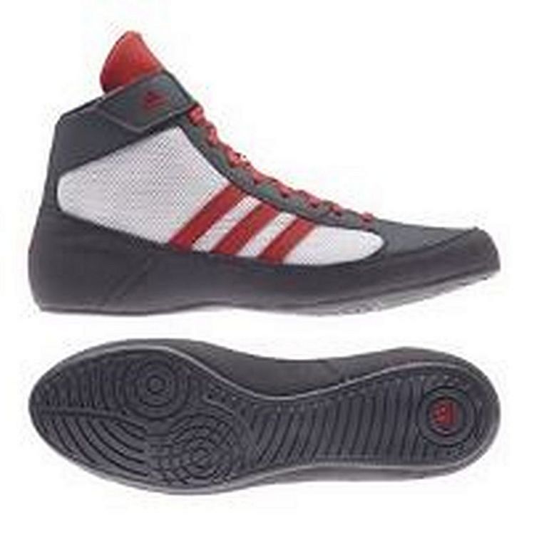 carril Señora suizo Adidas HVC 2 Zapatillas Wrestling Adulto Negro-Rojo