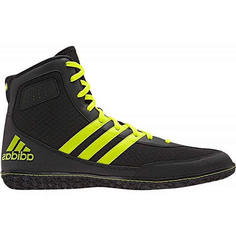 Adidas Mat Wizard Wrestling Shoes (Yellow Black), Adidas Wrestling Shoes  With Zipper