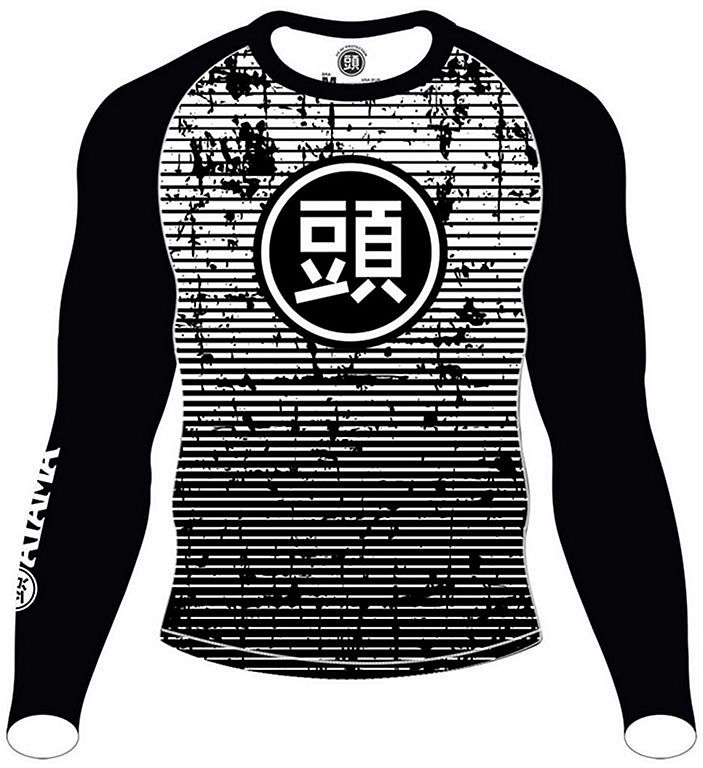 Kingz OE L/S BJJ Rash Guard Noir-Blanc