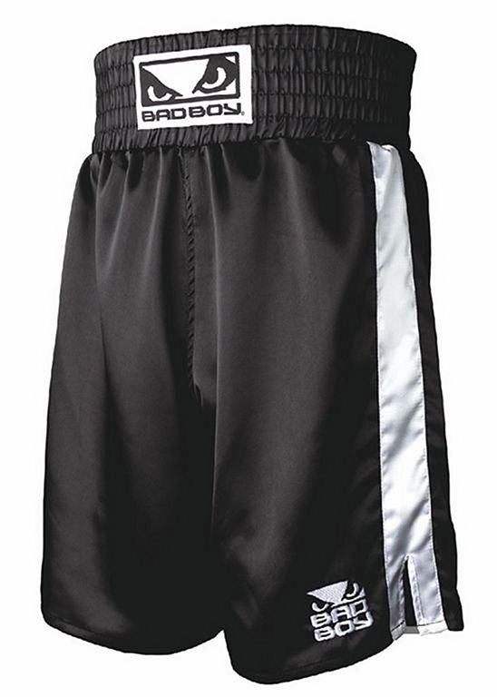 Bad Boy Boxing Short With Contrast Panels Black White