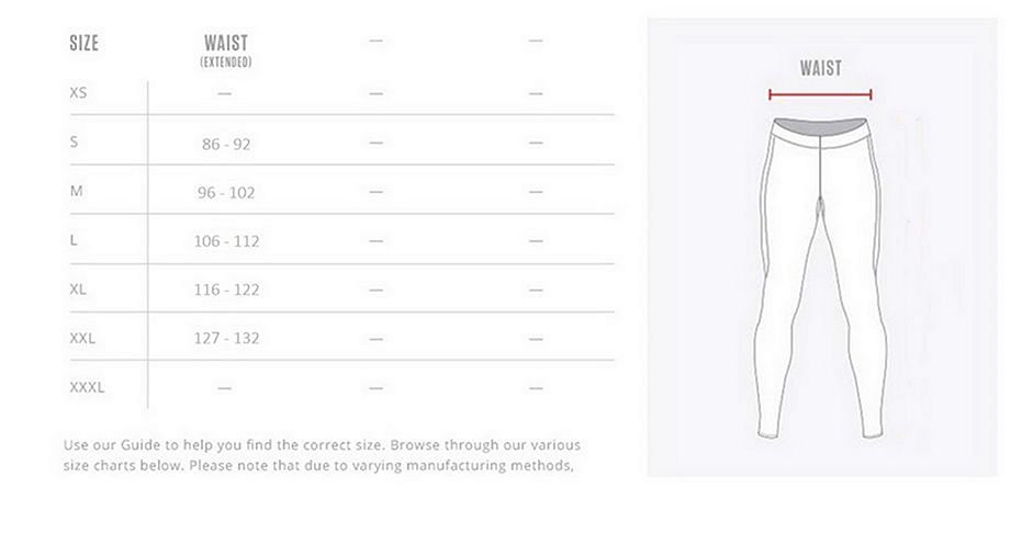 Spats Size Chart