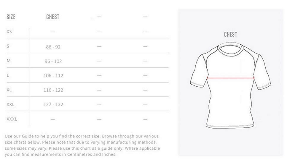 Bad Boy T Shirt Size Chart