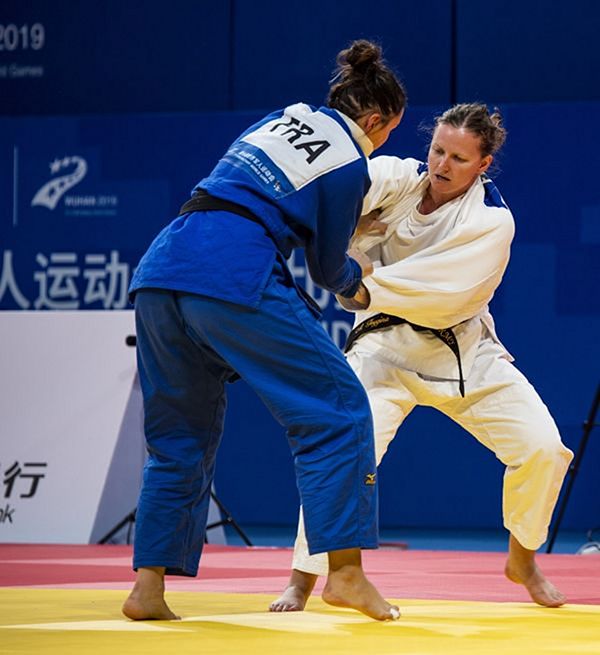 Judo fight in a competition