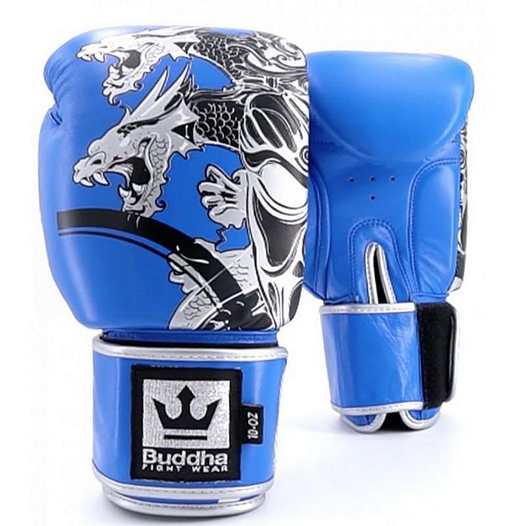 Espinilleras Buddha kick boxing Dragon azules Talla S