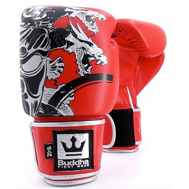 Gants de boxe Fabricant Buddha Rouges Cuir véritable