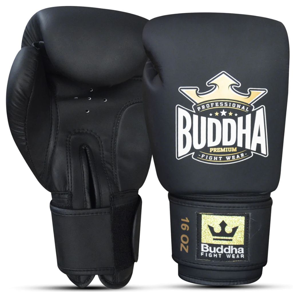 Guantes de boxeo muay thai kick boxing Buddha pro gel azul