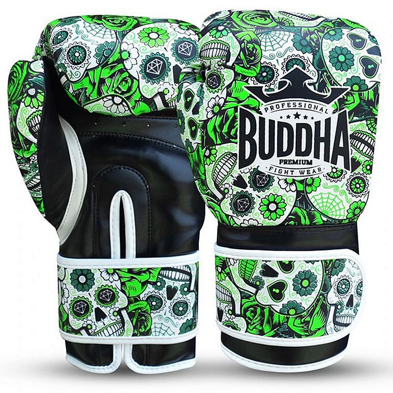 Guantes de Boxeo Buddha Mexican Verdes Muay Thai Kick Boxing