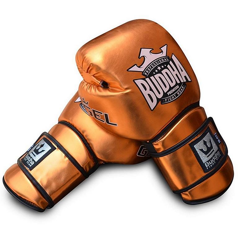 Guantes de boxeo muay thai kick boxing Buddha pro gel azul