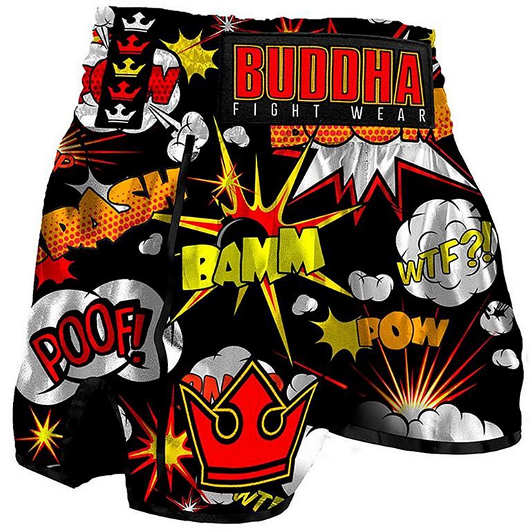 K1 o Qualsiasi modalità di Sport di Contatto Short Retro Crew appositamente Progettato per Kick Boxing Buddha Fight Wear Muay Thai Multicolore K1 o Qualsiasi modalità di Sport di Contatto Short Retro Crew appositamente Progettato per Kick Boxing Buddha Fight Wear Muay Thai Multicolore