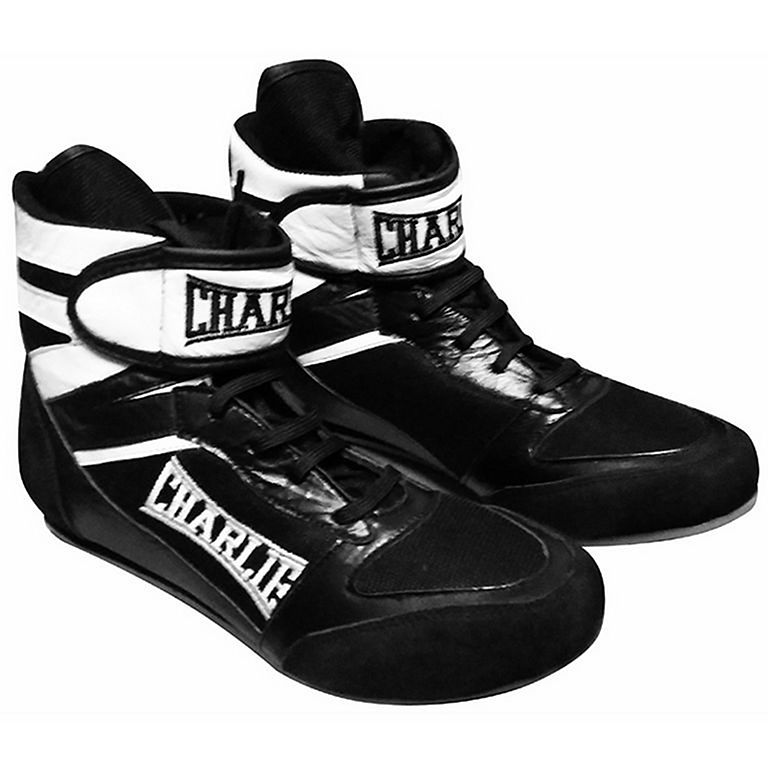 gene Señuelo No quiero Charlie Boxing Botas De Boxeo CHARLIE Zapatillas Botines RING Boxeador  Negro-Blanco