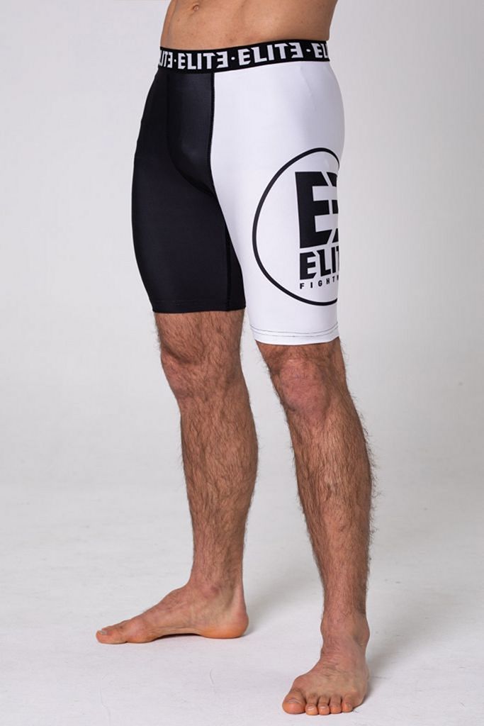 Elite Fightwear Vale Tudo Logo Preto-Branco