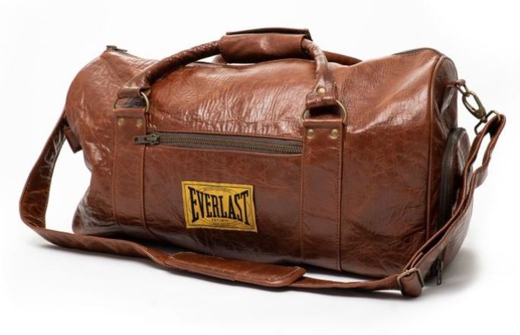 Everlast 1910 Leather Gym Bag Marron