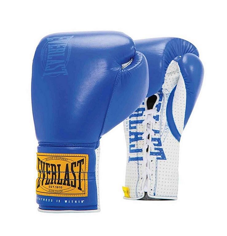 Everlast Guantes Boxeo Pro Sparring 1910 Cuerdas Azul