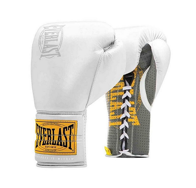 Guantes Boxeo Pro Sparring 1910 Cuerdas Blanco