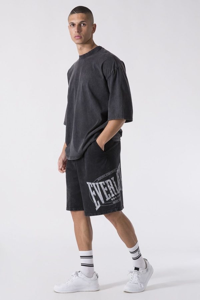 Everlast GARMENT WASHED Shorts Noir