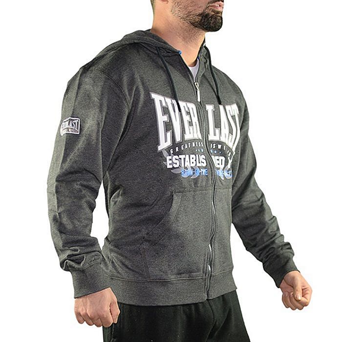 Everlast Mens Zip Through Hoody Charcoal Grey