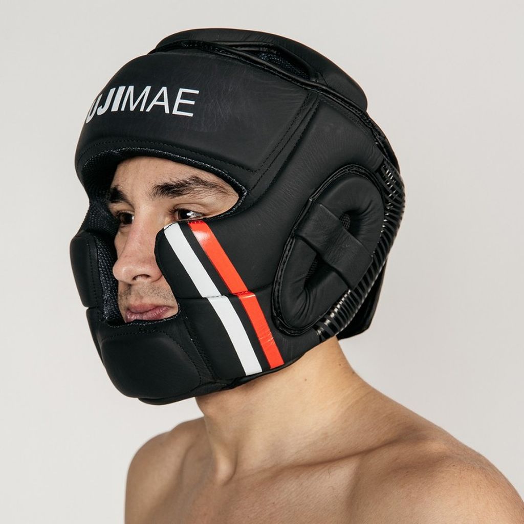 FUJIMAE Casco Boxeo Pro Series Negro-Rojo