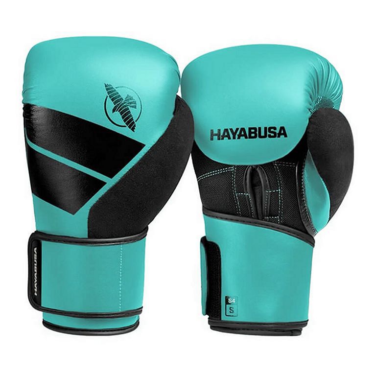 light blue boxing gloves