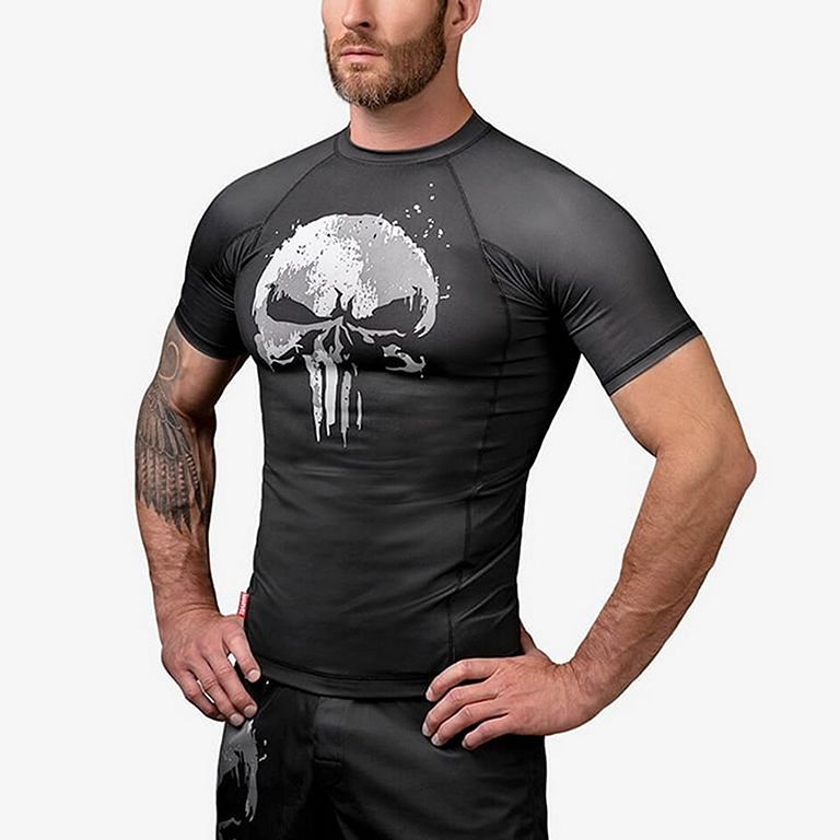 Ventilación imagina con tiempo Hayabusa The Punisher Short Sleeve Negro